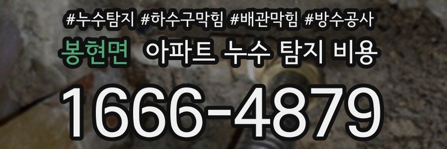 봉현면 아파트 누수 탐지 비용
