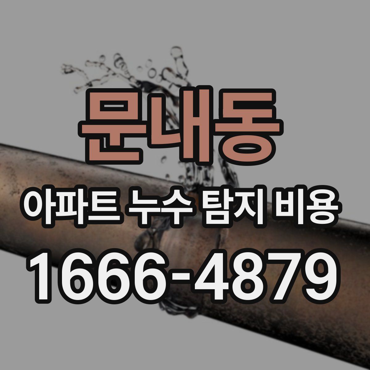 문내동 아파트 누수 탐지 비용