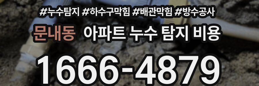 문내동 아파트 누수 탐지 비용