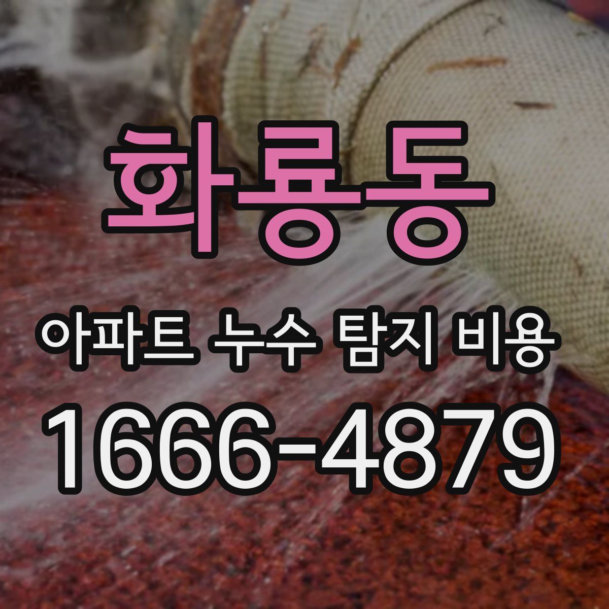 화룡동 아파트 누수 탐지 비용