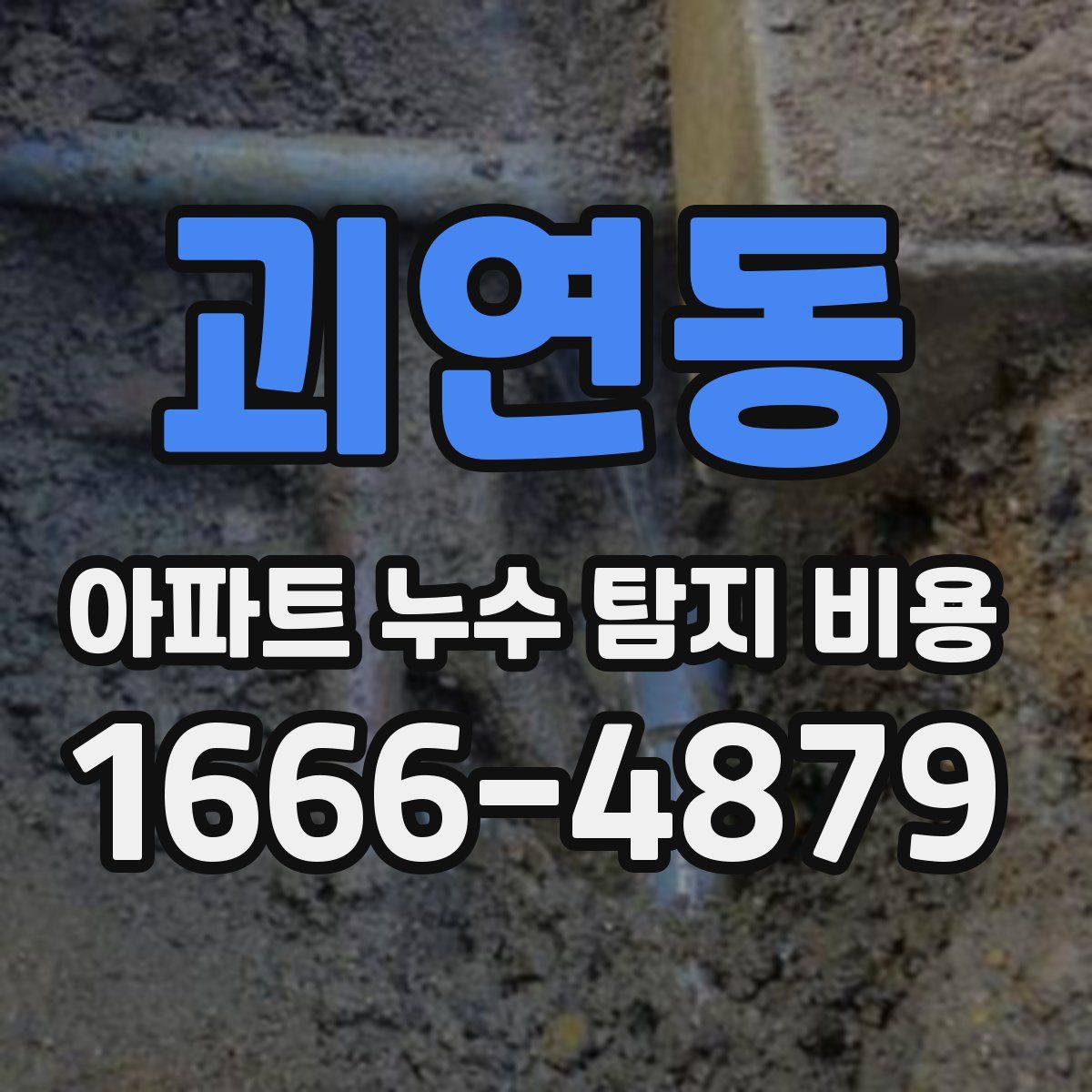 괴연동 아파트 누수 탐지 비용