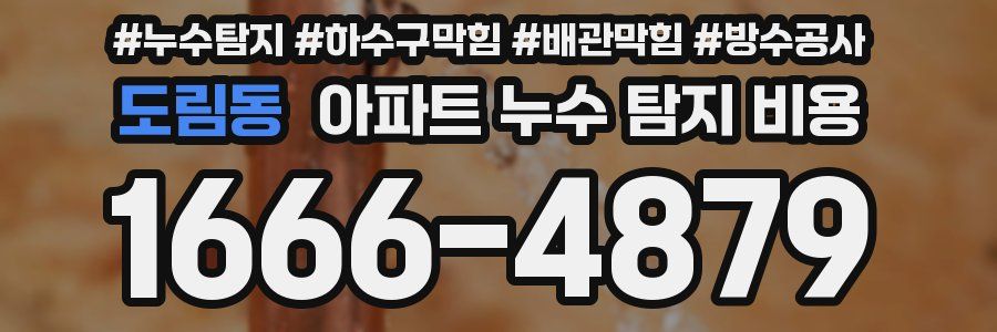 도림동 아파트 누수 탐지 비용