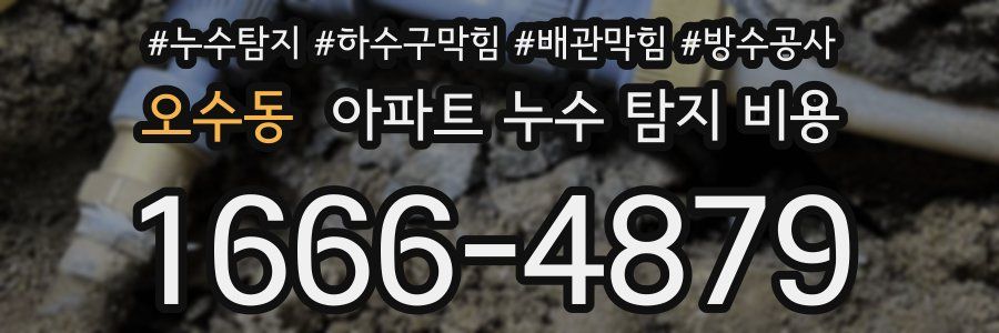 오수동 아파트 누수 탐지 비용