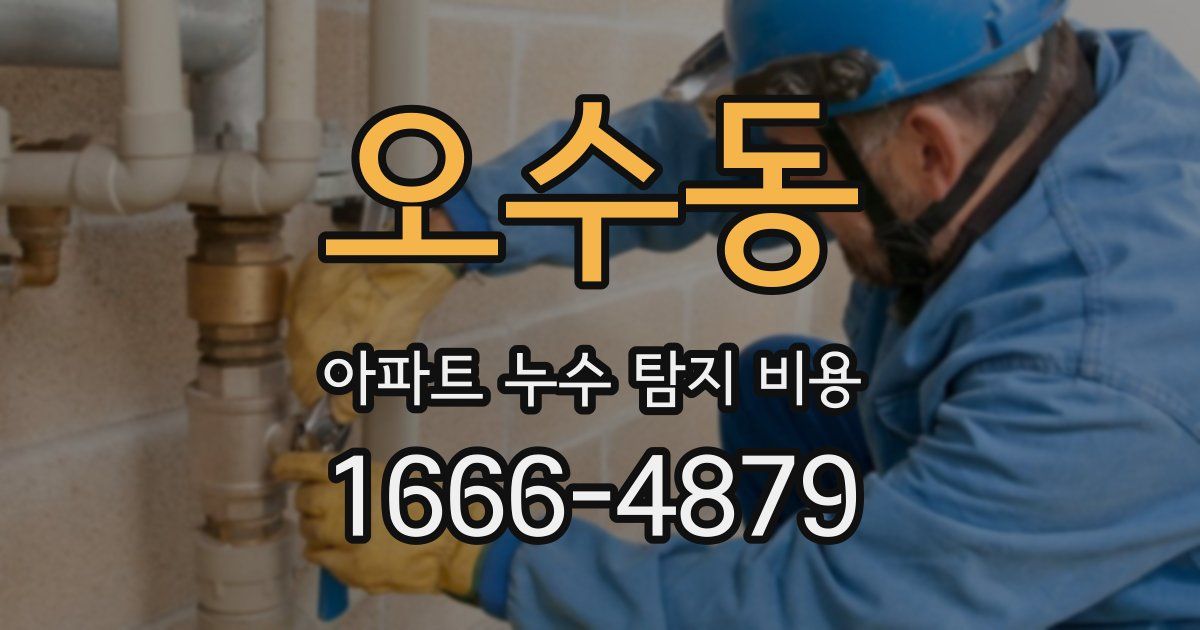 오수동 아파트 누수 탐지 비용