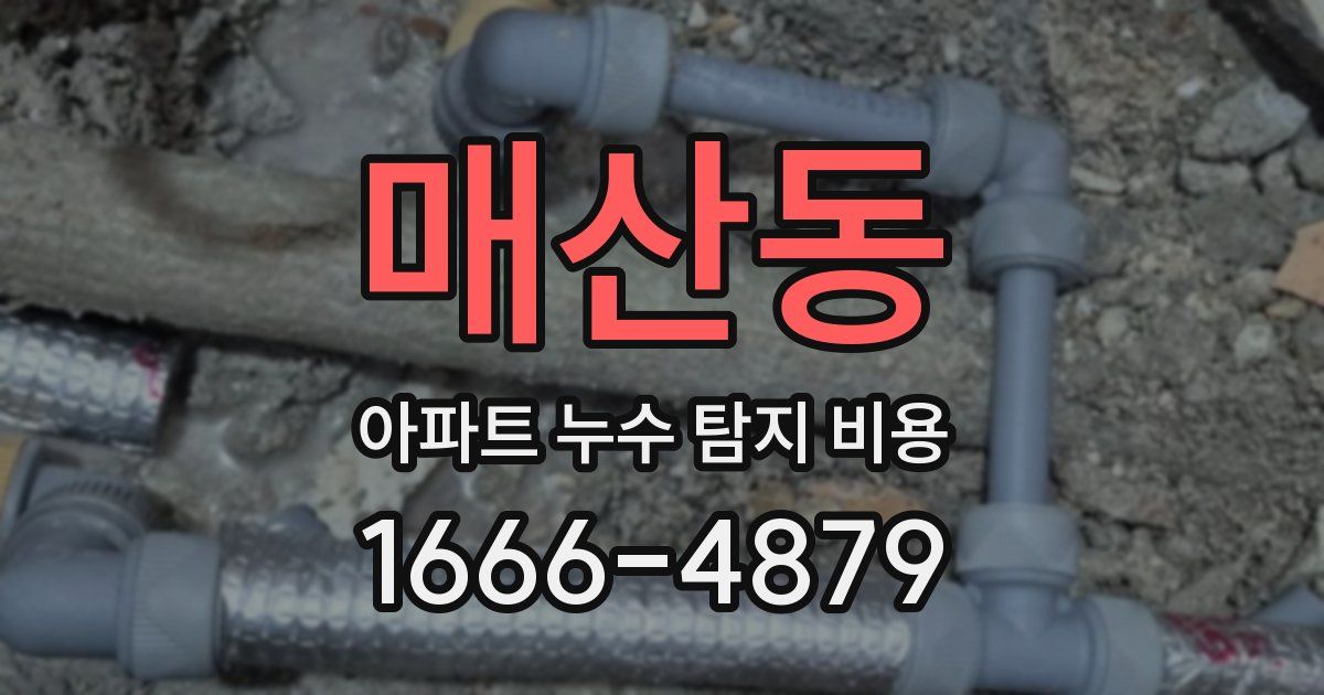 매산동 아파트 누수 탐지 비용