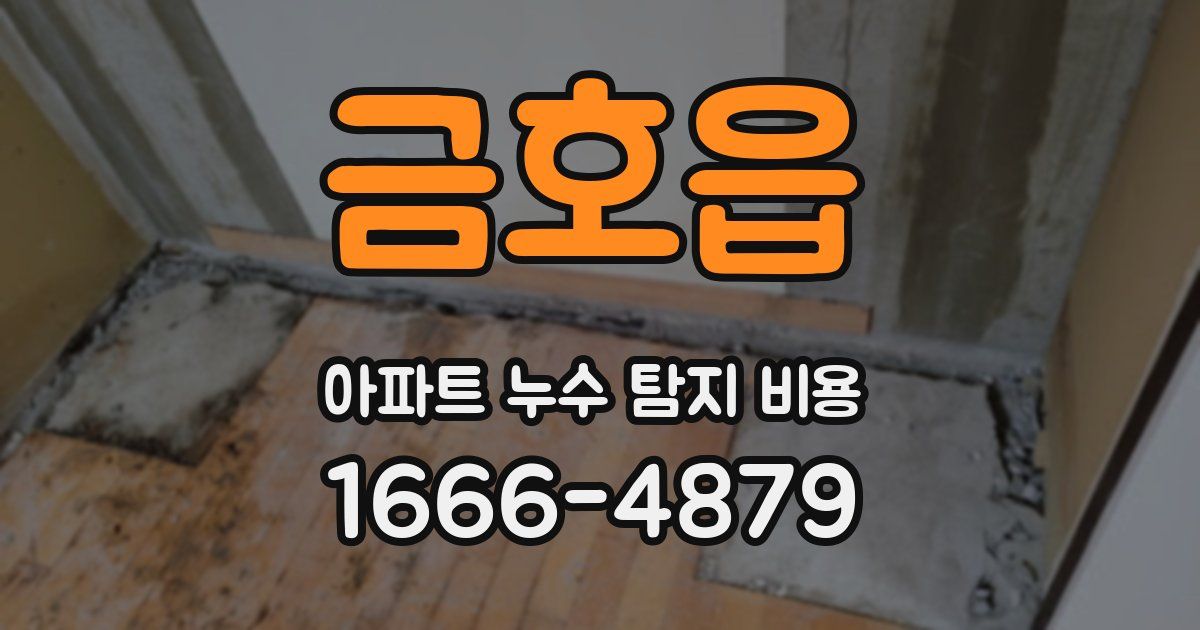금호읍 아파트 누수 탐지 비용