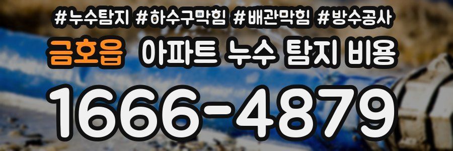 금호읍 아파트 누수 탐지 비용