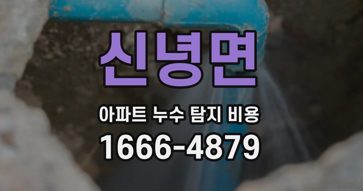 신녕면 아파트 누수 탐지 비용