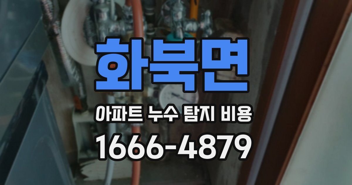 화북면 아파트 누수 탐지 비용