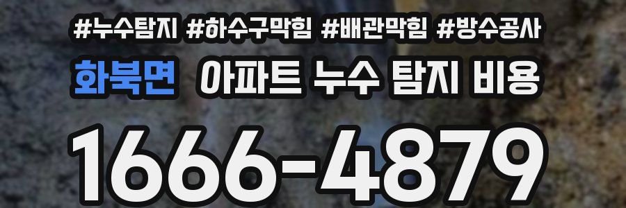 화북면 아파트 누수 탐지 비용