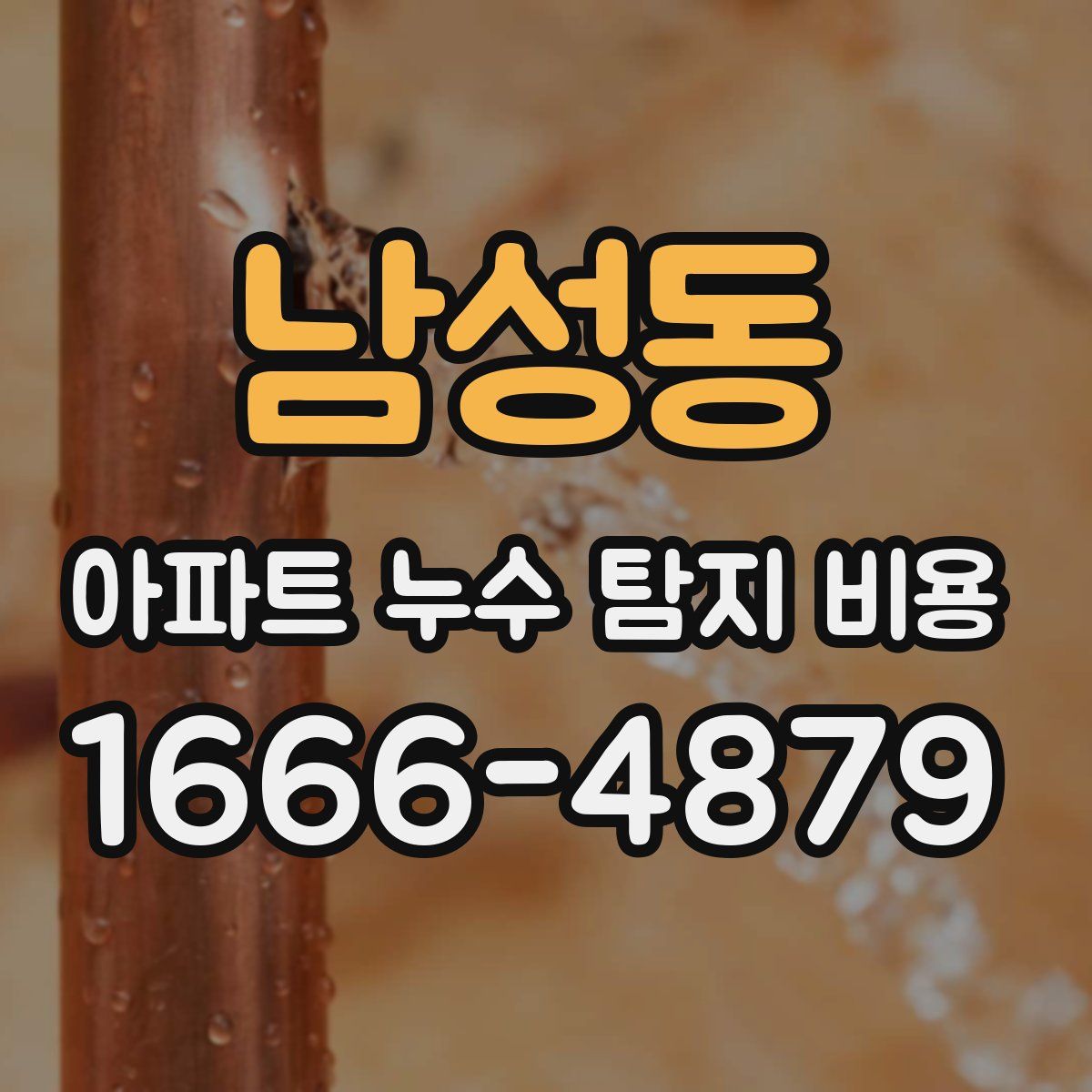 남성동 아파트 누수 탐지 비용