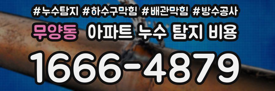 무양동 아파트 누수 탐지 비용