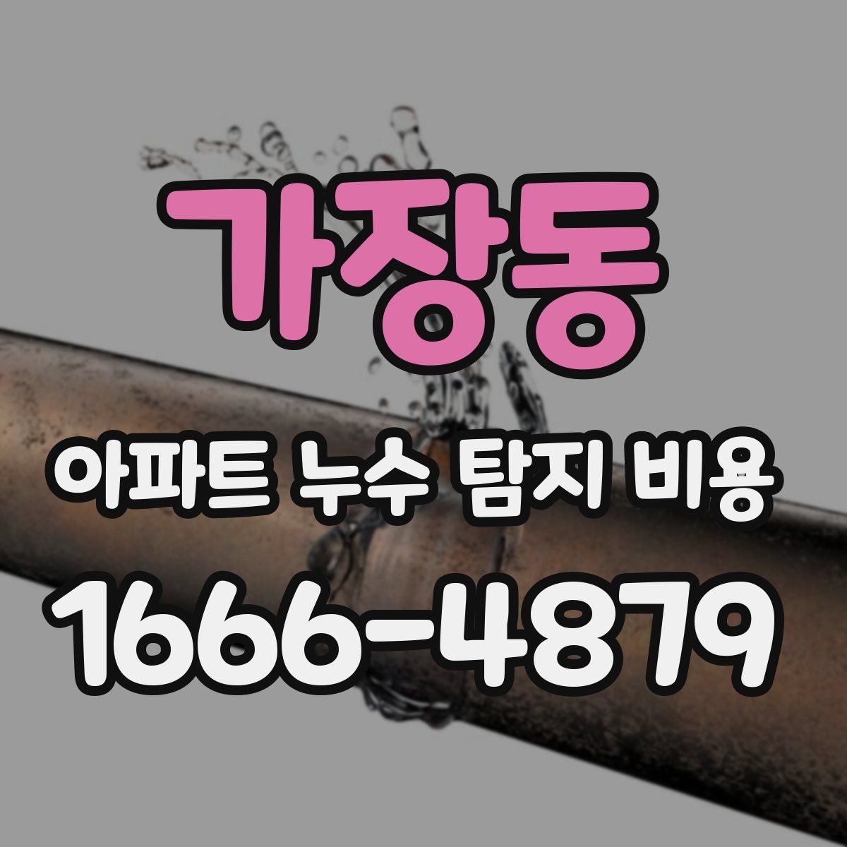 가장동 아파트 누수 탐지 비용