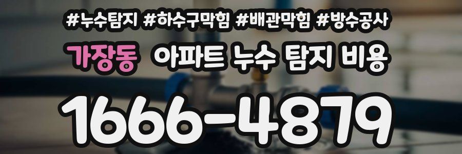 가장동 아파트 누수 탐지 비용