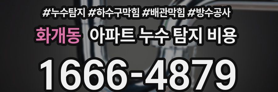 화개동 아파트 누수 탐지 비용
