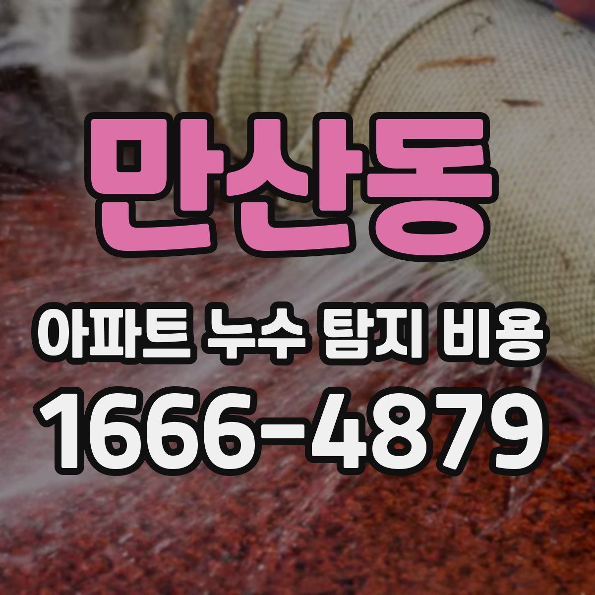 만산동 아파트 누수 탐지 비용