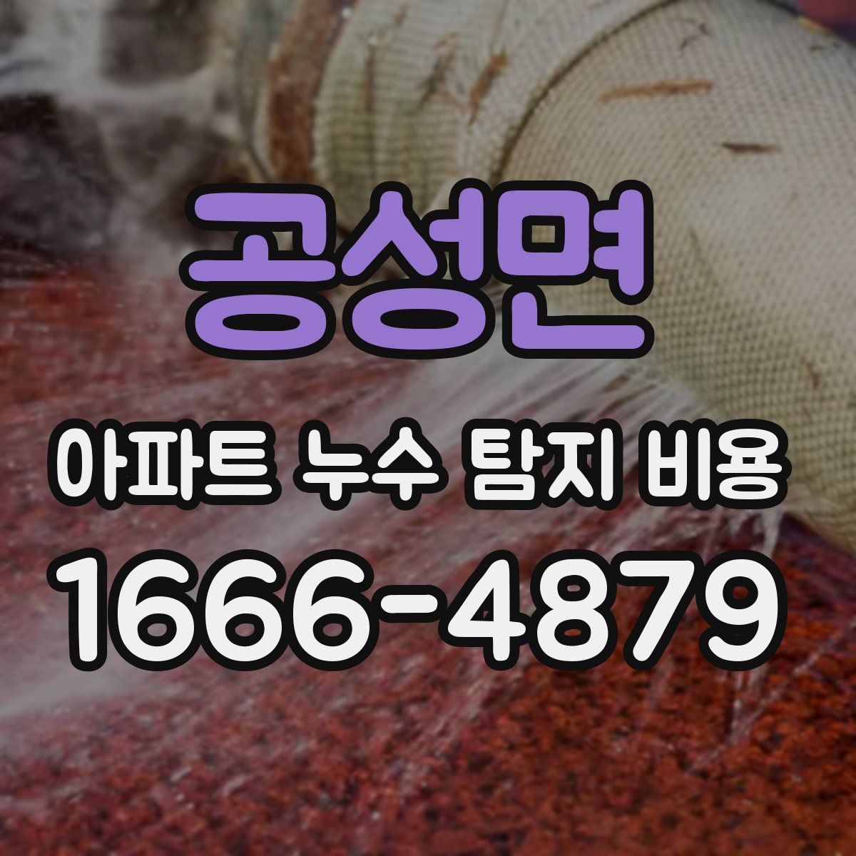 공성면 아파트 누수 탐지 비용