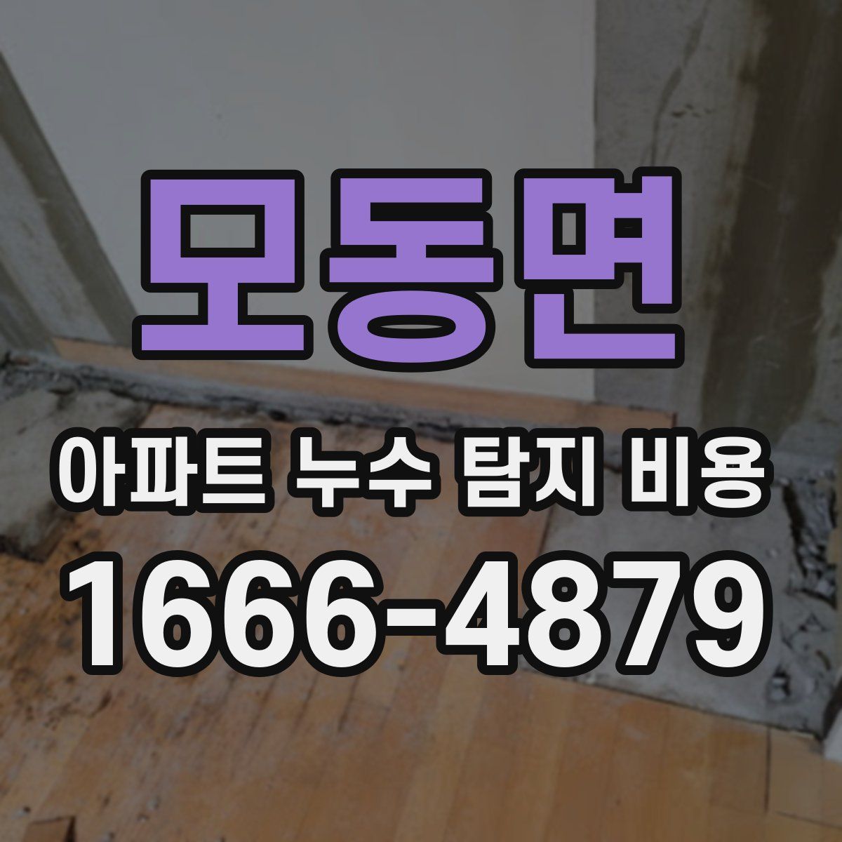 모동면 아파트 누수 탐지 비용