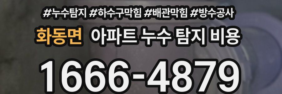 화동면 아파트 누수 탐지 비용