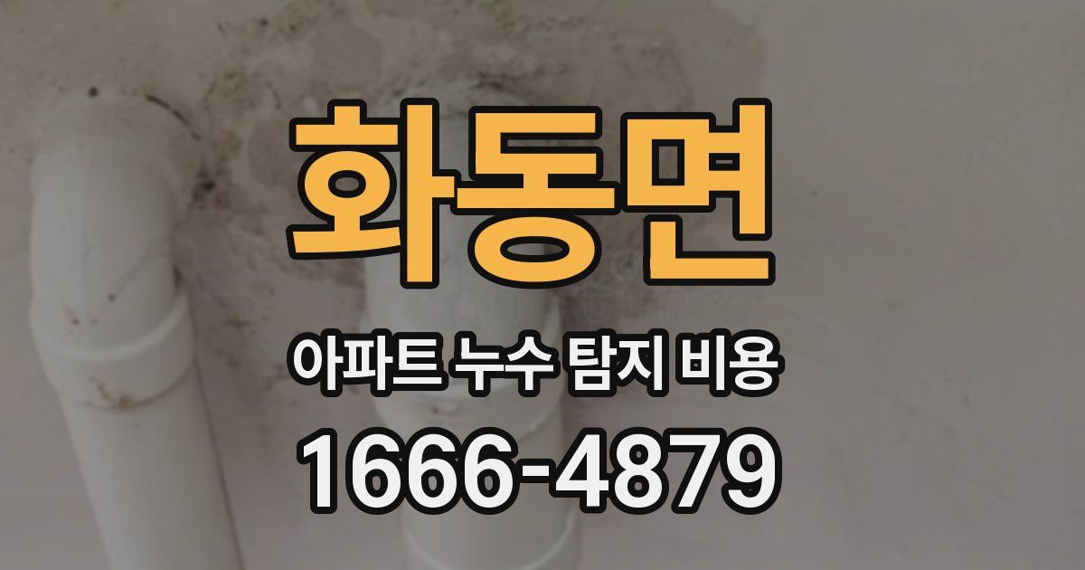 화동면 아파트 누수 탐지 비용