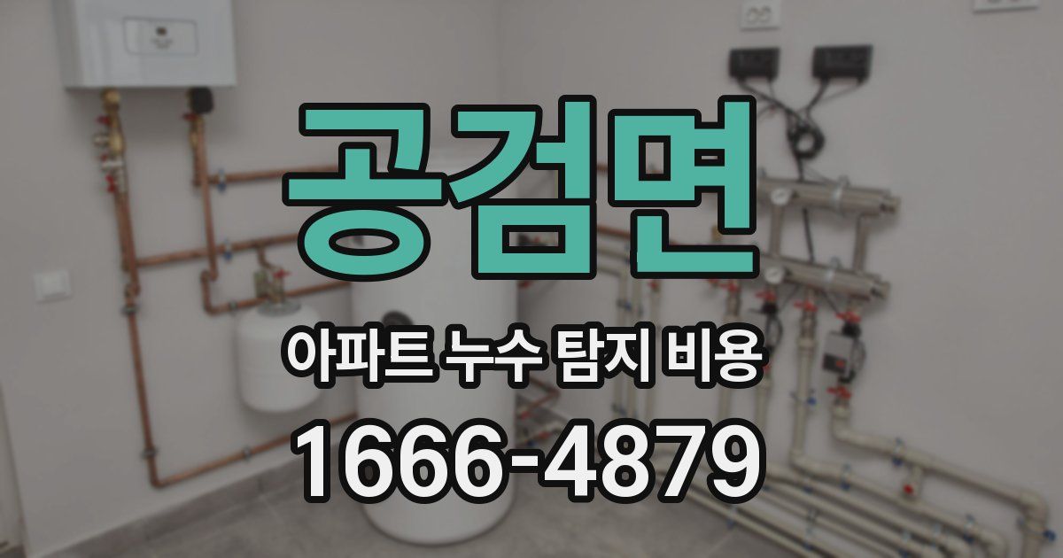 공검면 아파트 누수 탐지 비용