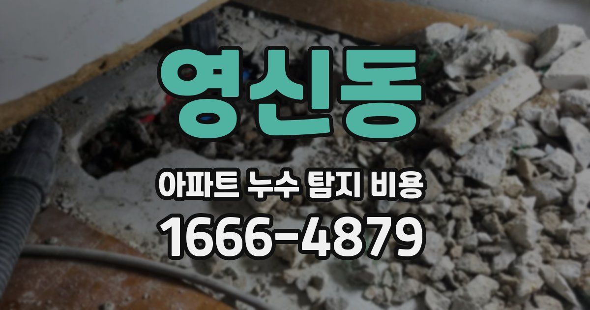 영신동 아파트 누수 탐지 비용