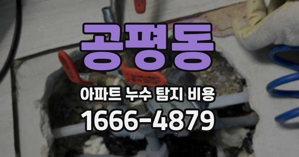 공평동 아파트 누수 탐지 비용
