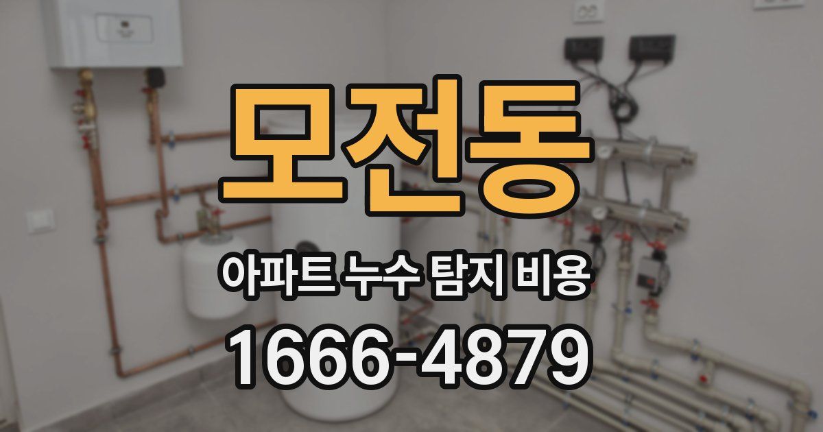 모전동 아파트 누수 탐지 비용