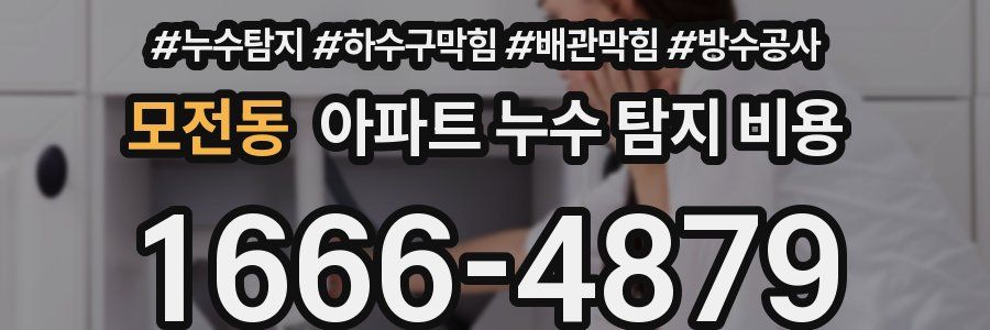모전동 아파트 누수 탐지 비용