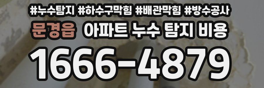 문경읍 아파트 누수 탐지 비용