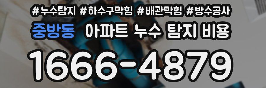 중방동 아파트 누수 탐지 비용