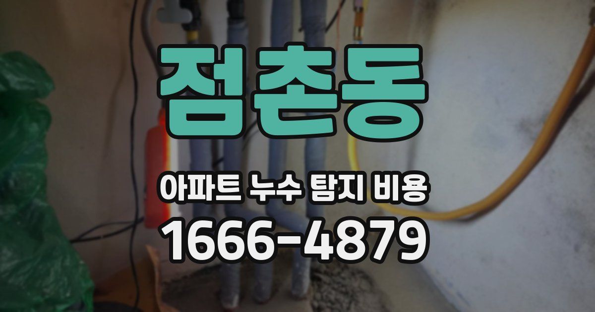 점촌동 아파트 누수 탐지 비용