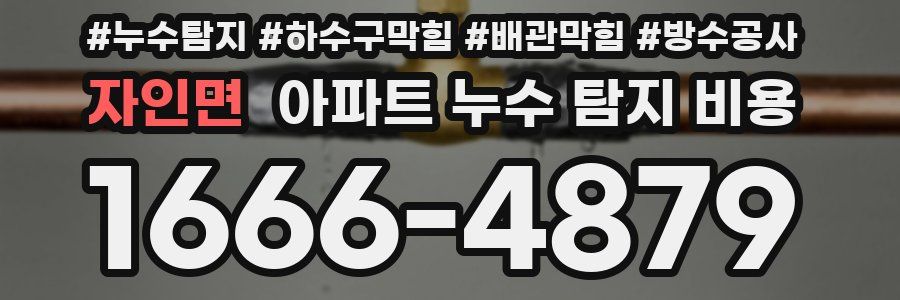 자인면 아파트 누수 탐지 비용