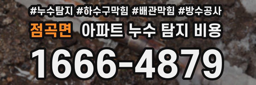 점곡면 아파트 누수 탐지 비용