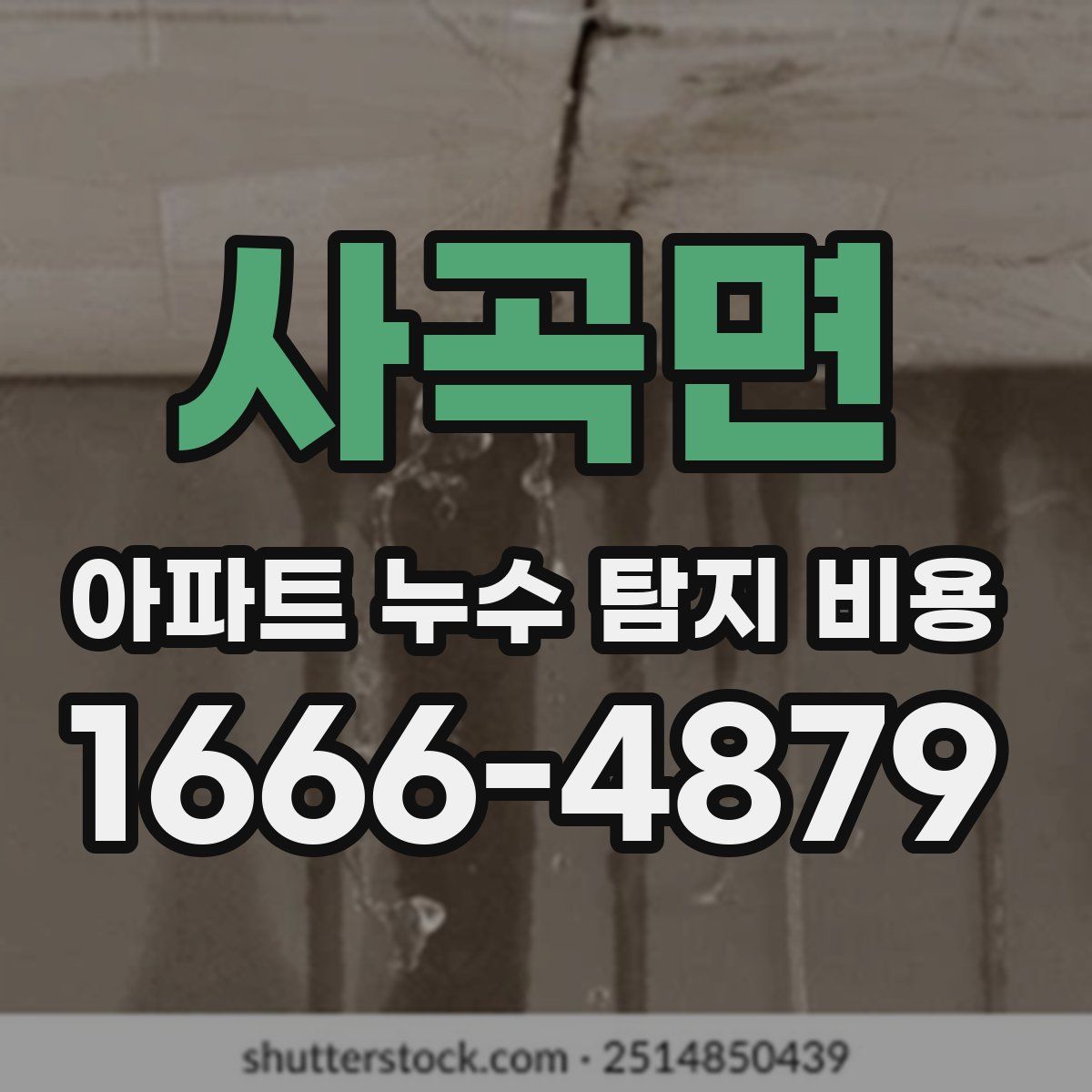 사곡면 아파트 누수 탐지 비용