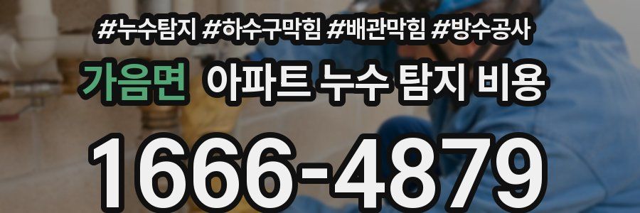 가음면 아파트 누수 탐지 비용