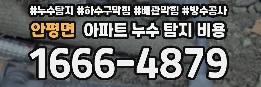 안평면 아파트 누수 탐지 비용