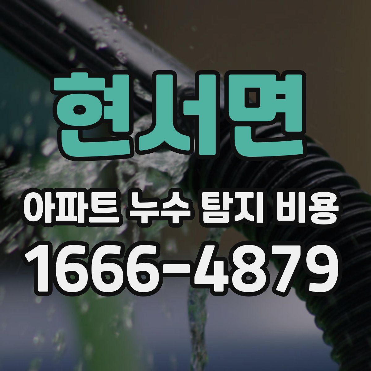 현서면 아파트 누수 탐지 비용