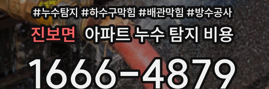 진보면 아파트 누수 탐지 비용