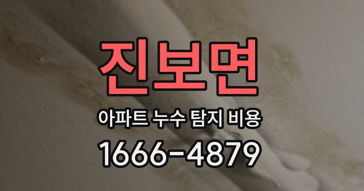 진보면 아파트 누수 탐지 비용