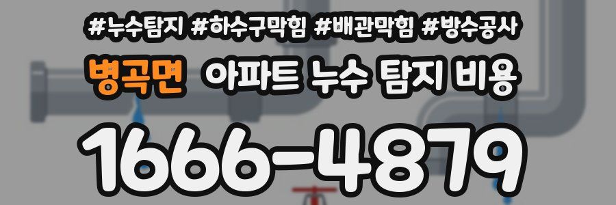 병곡면 아파트 누수 탐지 비용