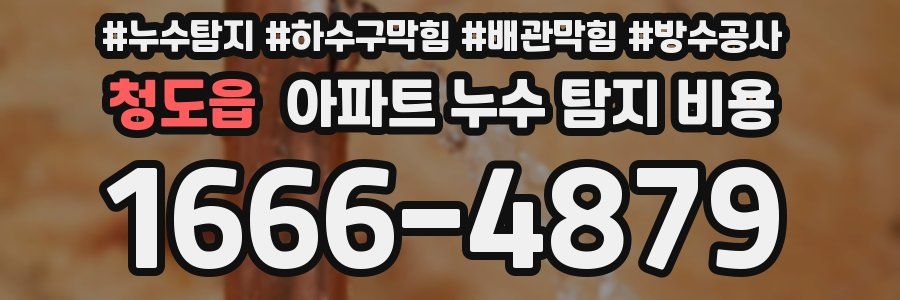 청도읍 아파트 누수 탐지 비용