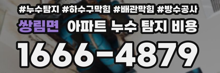 쌍림면 아파트 누수 탐지 비용