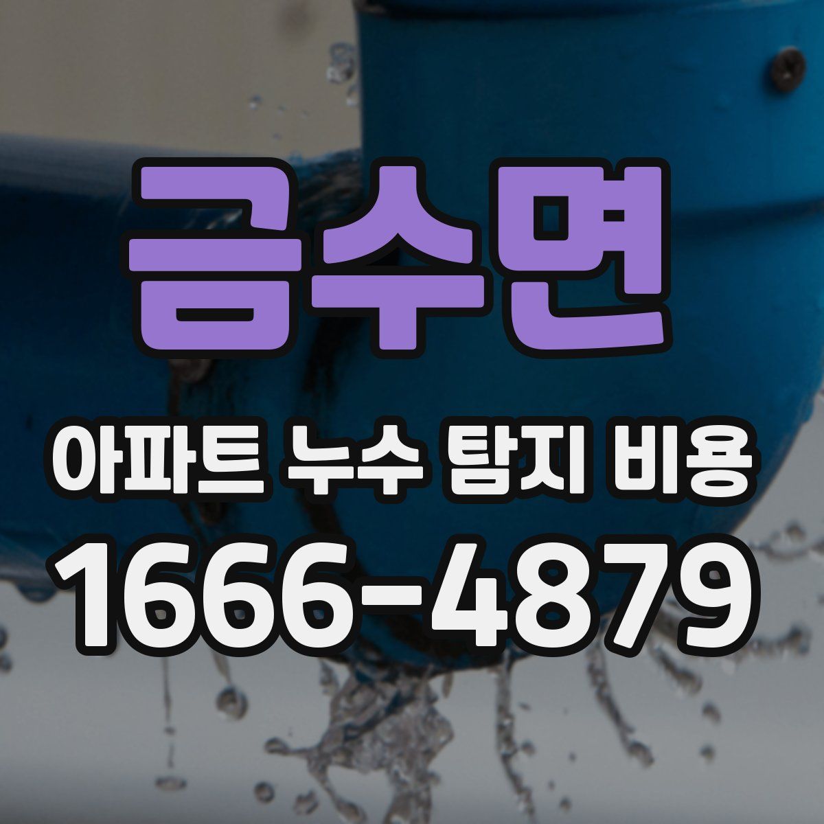 금수면 아파트 누수 탐지 비용
