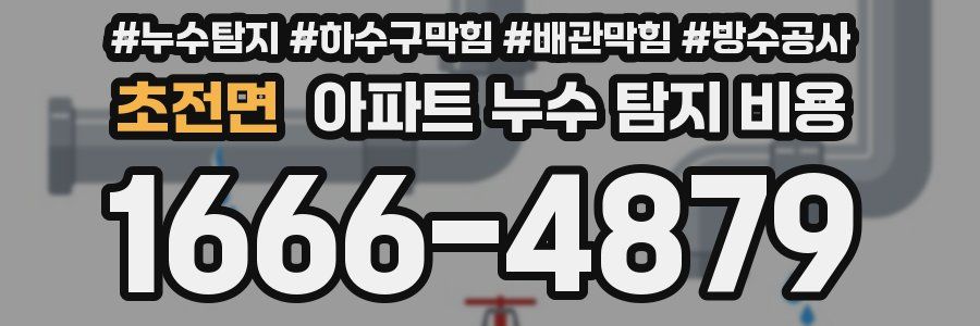 초전면 아파트 누수 탐지 비용