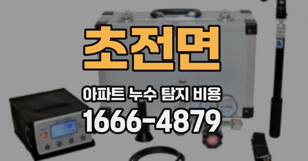 초전면 아파트 누수 탐지 비용