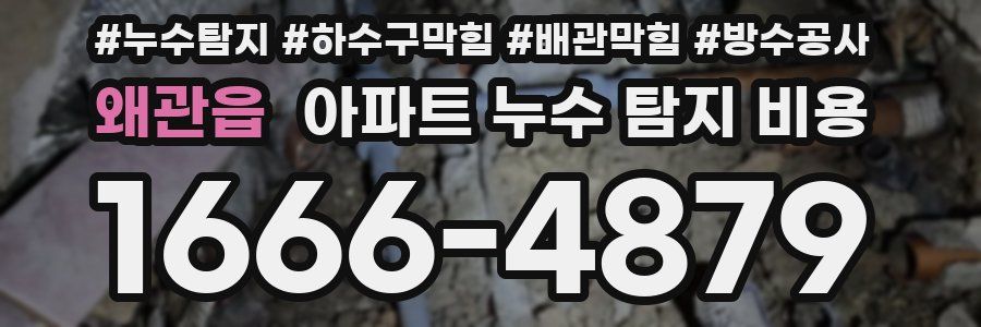 왜관읍 아파트 누수 탐지 비용