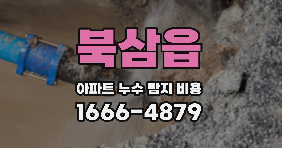 북삼읍 아파트 누수 탐지 비용