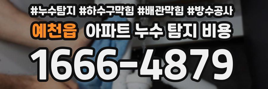 예천읍 아파트 누수 탐지 비용