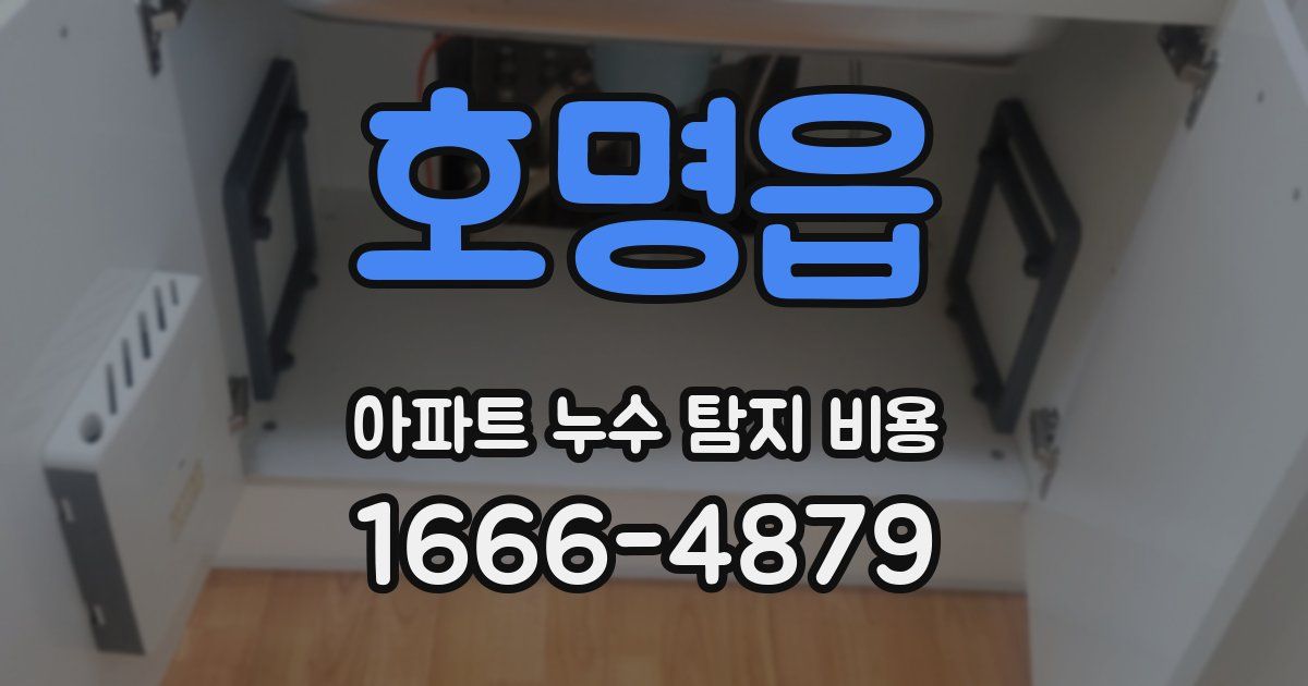 호명읍 아파트 누수 탐지 비용